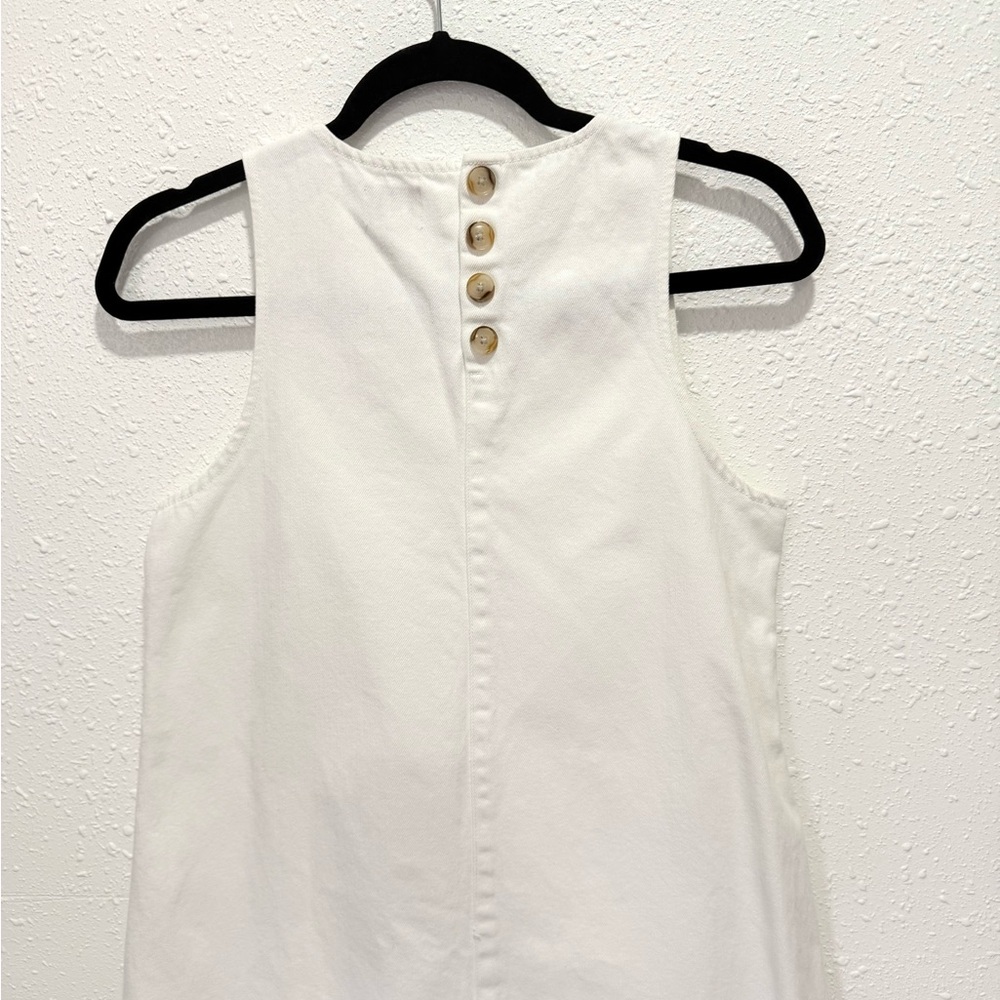 J. Crew White denim Sleeveless Shift Dress 2 - Picture 7 of 7